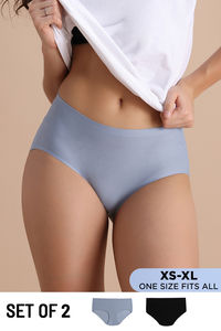 Zivame Full Coverage Flexi Fit Hipster Panty (Pack of 2) - Multicolor — thumbnail 1